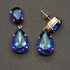 Auskari "Kristāla Lāse III (Bermuda Blue)" ar Swarovski™ kristāliem